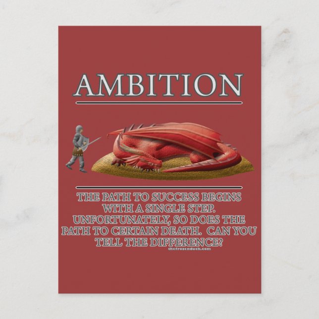 Ambition Fantasy (de)Motivator Postcard (Front)