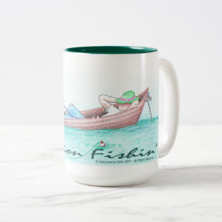 Ambition Fishin'  Two-Tone Coffee Mug