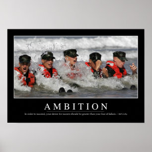 Ambition: Inspirational Quote Poster