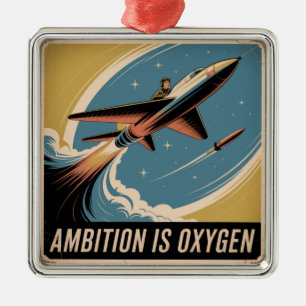 Ambition Is Oxygen Metal Tree Decoration