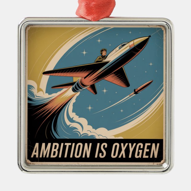 Ambition Is Oxygen Metal Tree Decoration (Front)