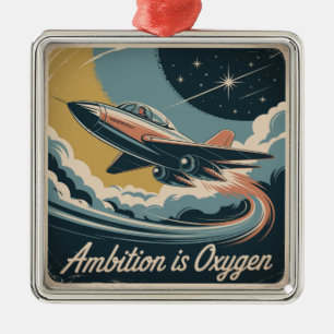 Ambition Is Oxygen Metal Tree Decoration