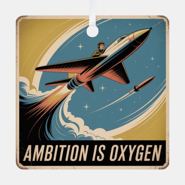 Ambition Is Oxygen Metal Tree Decoration (Front)