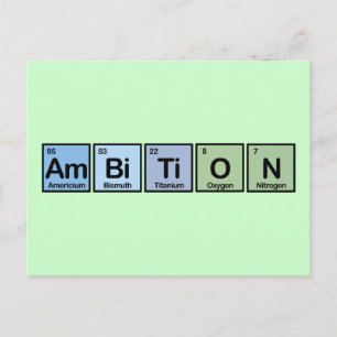 Ambition made of Elements Postcard