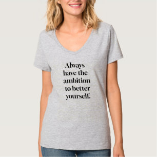 Ambition Women's Basic V-Neck T-Shirt