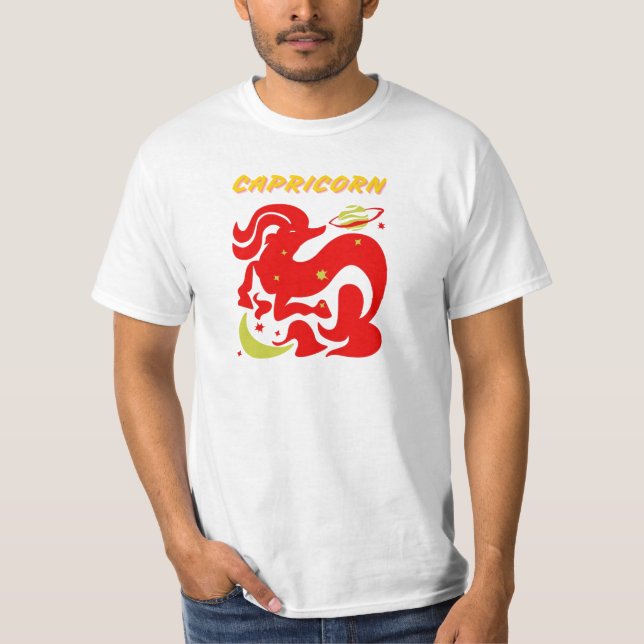 "Ambitious and Determined - Capricorn Zodiac Sign  T-Shirt (Front)
