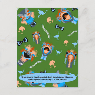 Ambitious Ostriches Postcard 10-pack