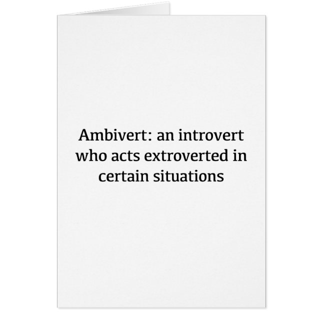 Ambivert Definition (Front)