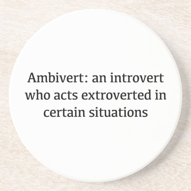 Ambivert Definition Coaster (Front)