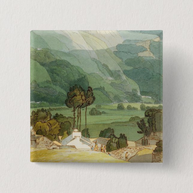 Ambleside, 1786 (w/c with pen and ink over graphit 15 cm square badge (Front)