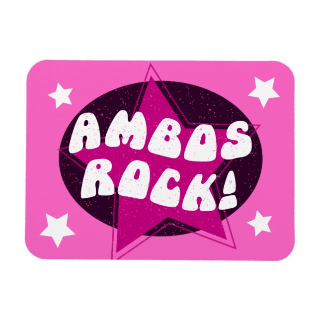 Ambo Driver Ambos Rock Funny Pink Magnet (Horizontal)