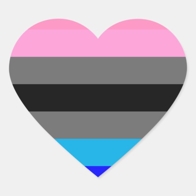 Ambonec Pride Flag Heart Sticker (Front)