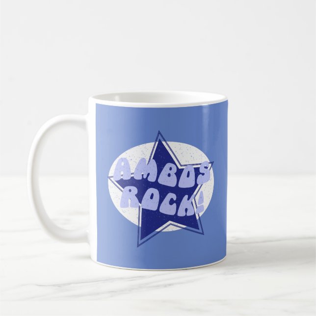 Ambos Rock Funny Blue Ambulance Driver Coffee Mug (Left)