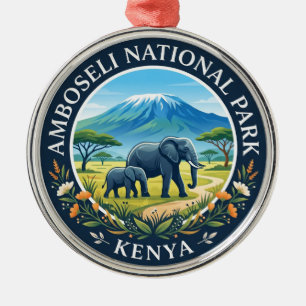Amboseli National Park Kenya Metal Tree Decoration
