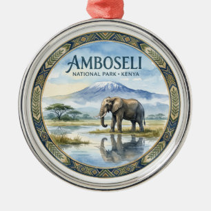 Amboseli National Park Loitokitok Kenya Metal Tree Decoration