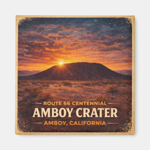 Amboy Crater Route 66 Desert Fridge Decor Magnet