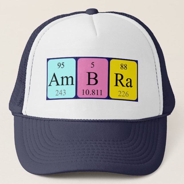 Ambra periodic table name hat (Front)