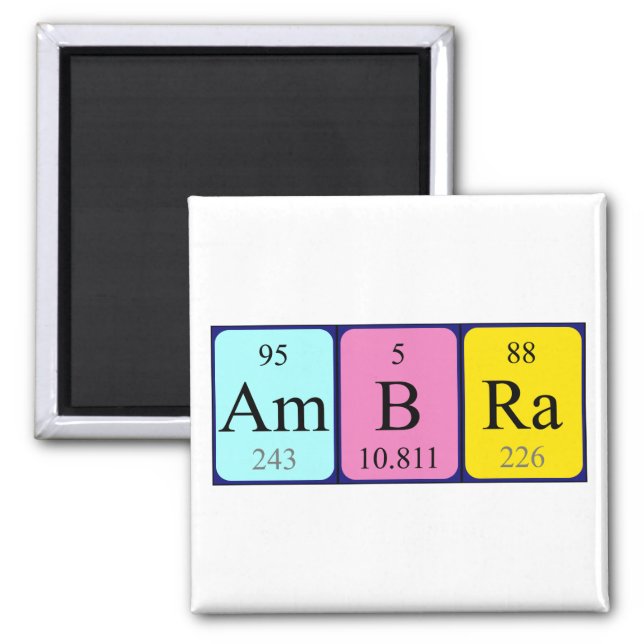Ambra periodic table name magnet (Front)