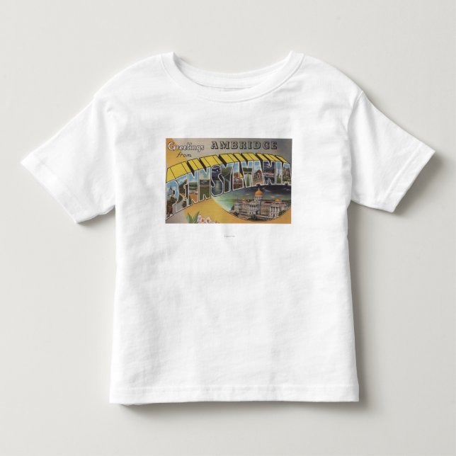 Ambridge, Pennsylvania - Large Letter Scenes Toddler T-Shirt (Front)