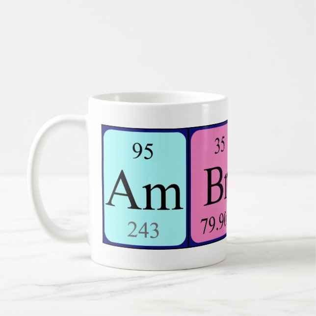 Ambrine periodic table name mug (Left)