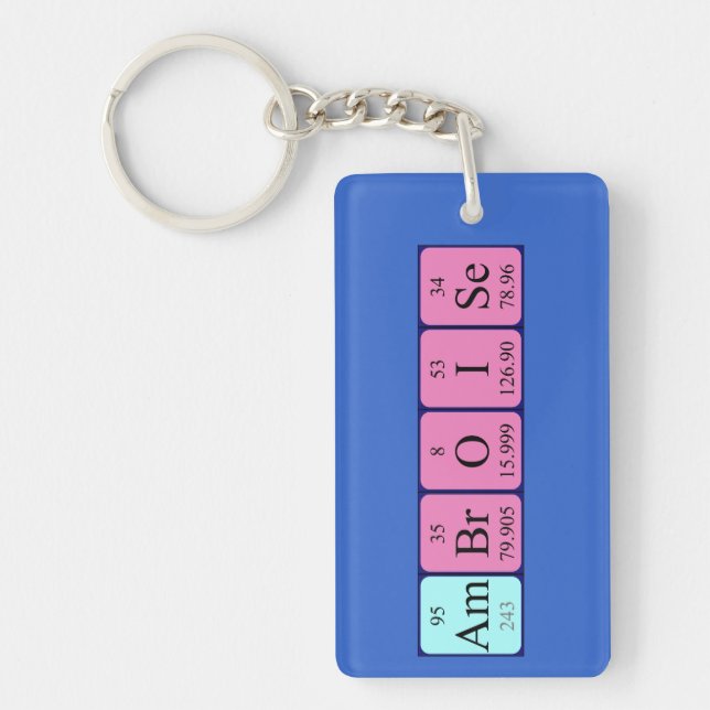 Ambroise periodic table name keyring (Front)