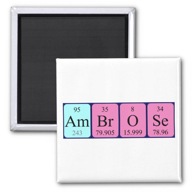 Ambrose periodic table name magnet (Front)