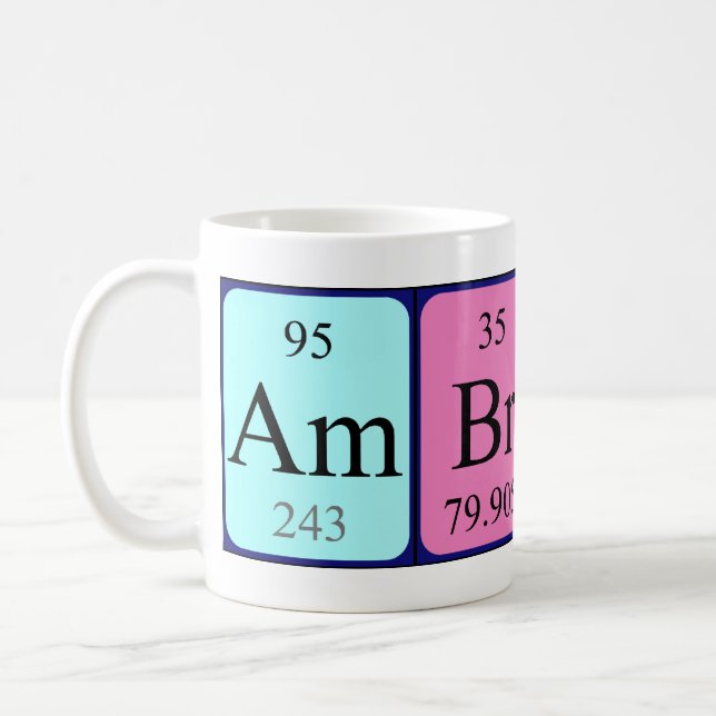 Ambrose periodic table name mug (Left)