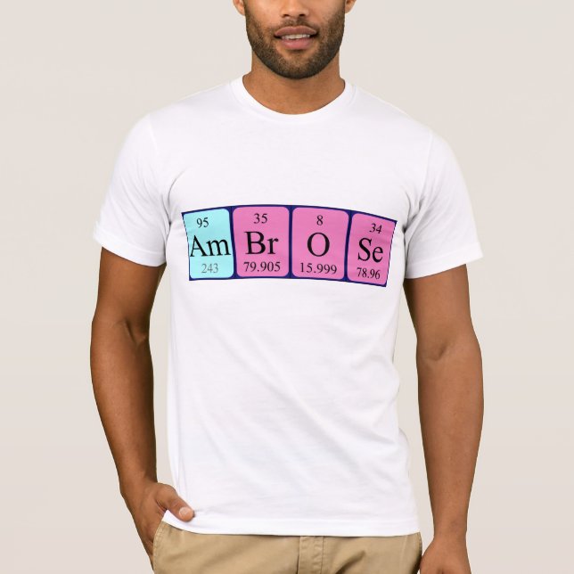 Ambrose periodic table name shirt (Front)