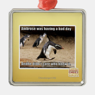 Ambrose was having a bad day metal tree decoration