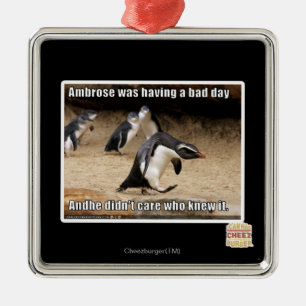 Ambrose was having a bad day metal tree decoration