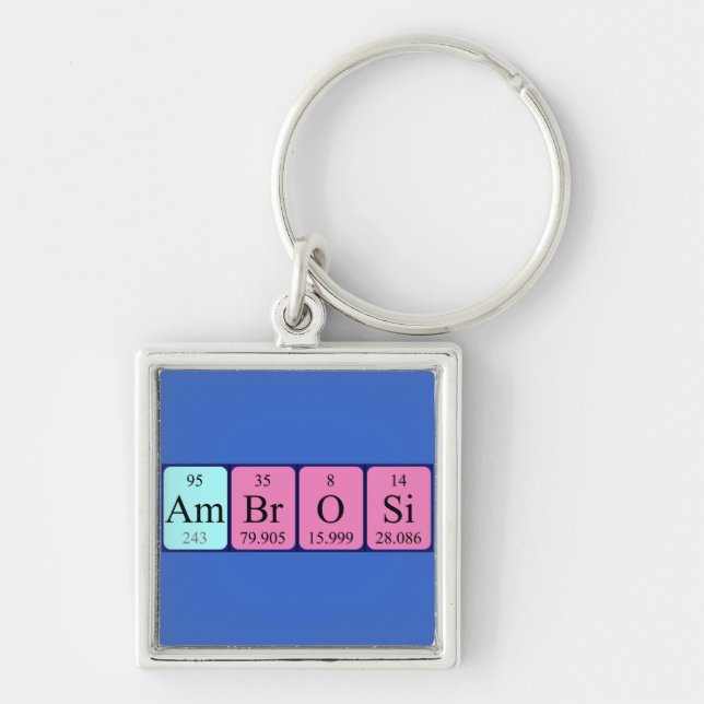 Ambrosi periodic table name keyring (Front)
