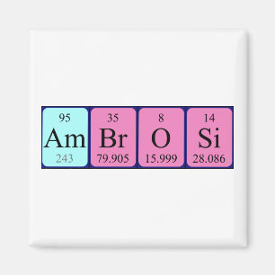 Ambrosi periodic table name magnet