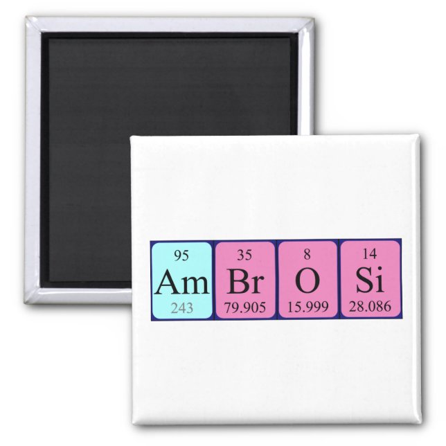 Ambrosi periodic table name magnet (Front)