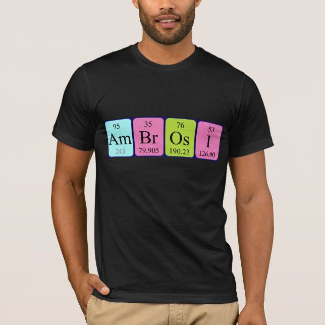 Ambrosi periodic table name shirt (Front)