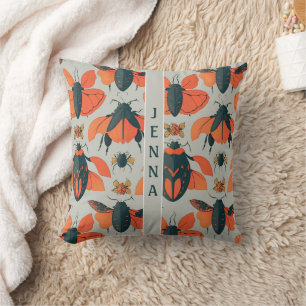 Ambrosia Beetle Retro Colourful Custom Pattern Cushion