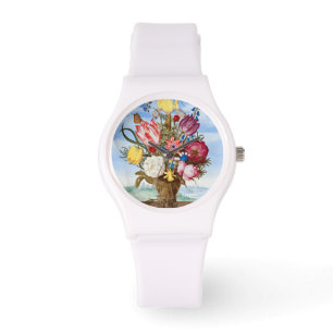 Ambrosius Bosschaert Bouquet of Flowers Still Life Watch