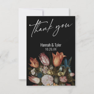 Ambrosius Bosschaert "Flowers in a Glass" Painting Thank You Card