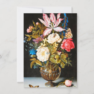 Ambrosius Bosschaert - Still Life With Flowers Thank You Card