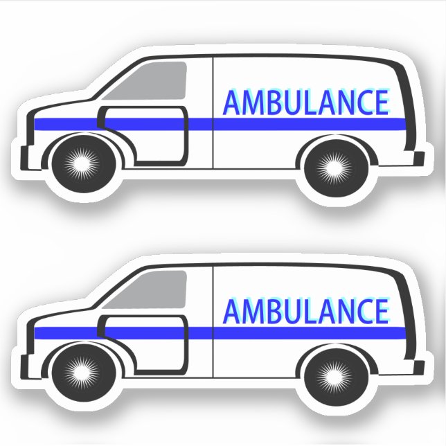 Ambulance - 2-Up Contour Cut (Front)