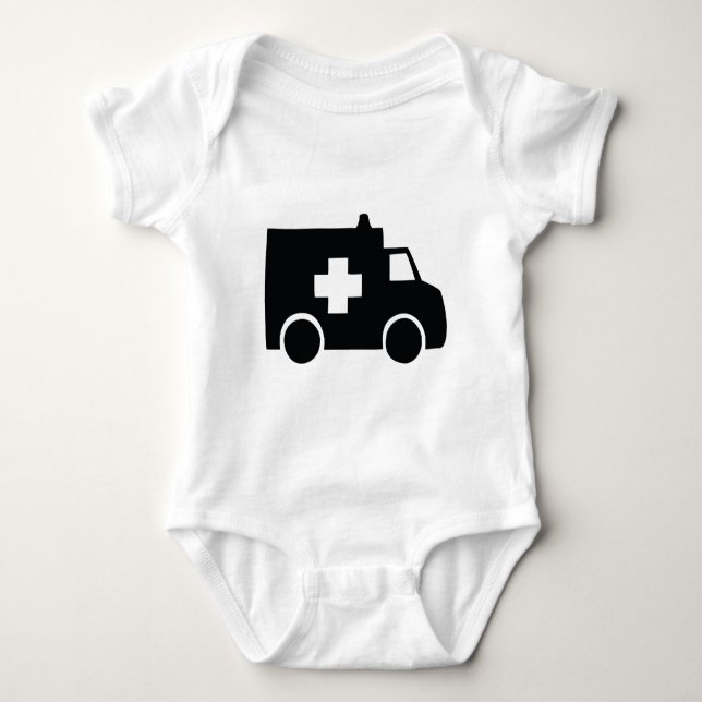 ambulance baby bodysuit (Front)