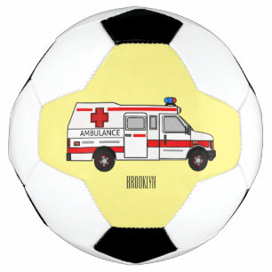 Ambulance cartoon illustration football
