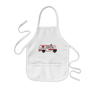 Ambulance cartoon illustration kids apron
