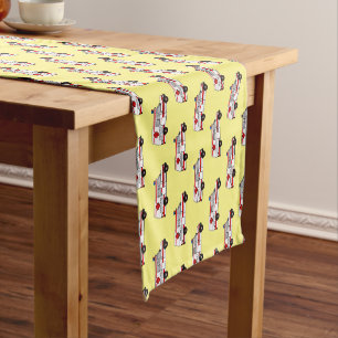 Ambulance cartoon illustration short table runner