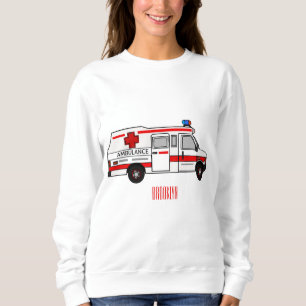Ambulance cartoon illustration sweatshirt