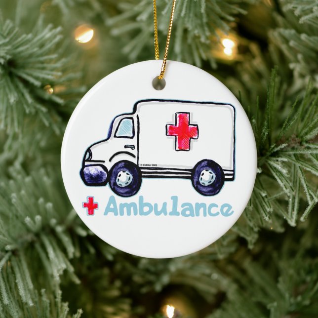 Ambulance Ceramic Tree Decoration (Tree)