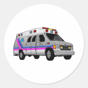Ambulance Classic Round Sticker