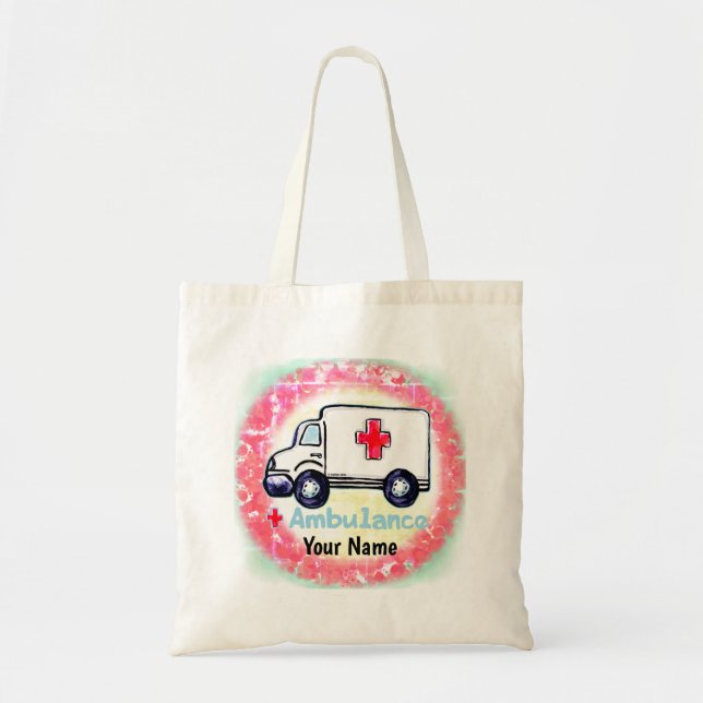Ambulance custom name Tote Bag (Front)