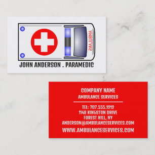 Ambulance Design, EMT, Paramedic Business Card