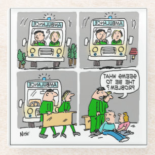 Ambulance Driver or Paramedic Glass Coaster