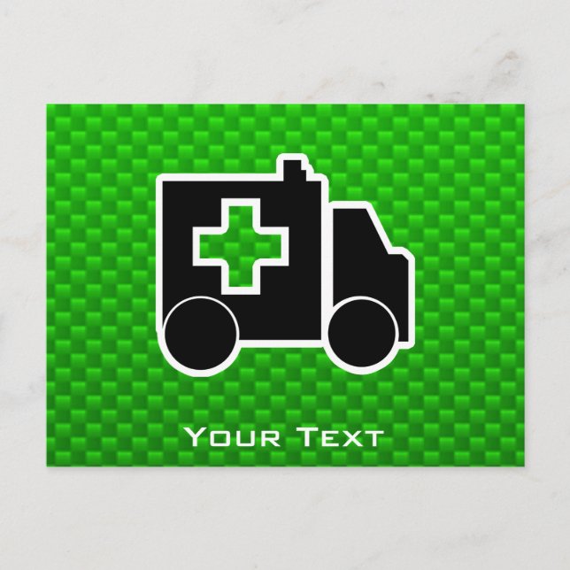 Ambulance; Green Postcard (Front)